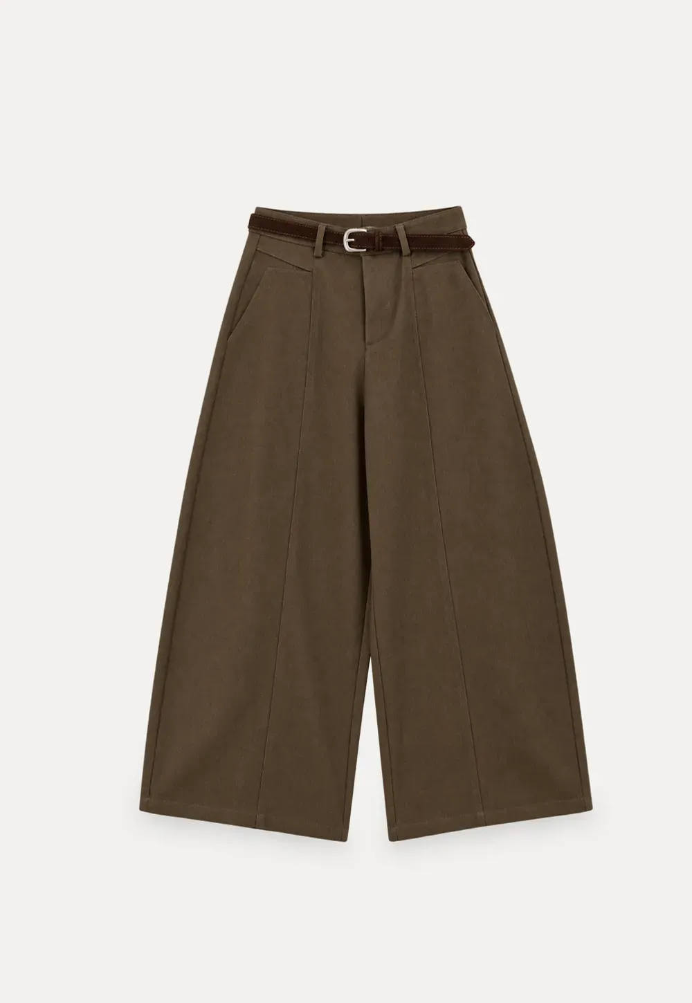 High Waist Wide Leg Pleated Casual Pants