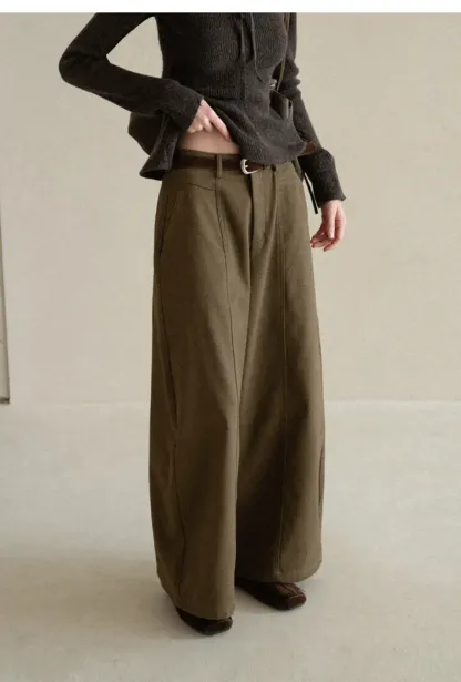 High Waist Wide Leg Pleated Casual Pants