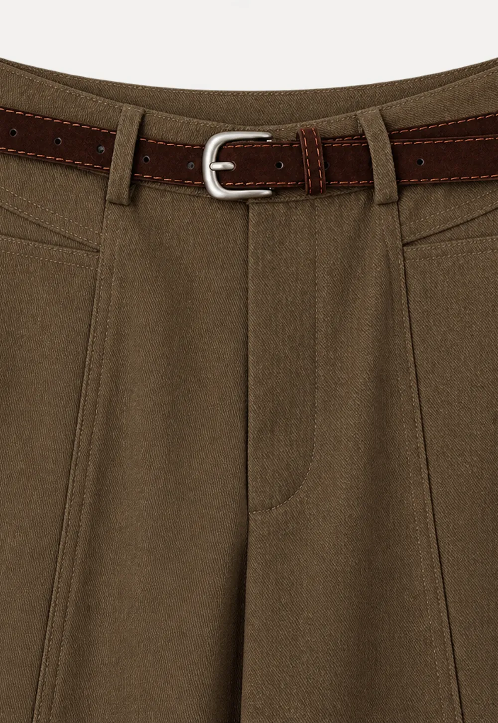 High Waist Wide Leg Pleated Casual Pants
