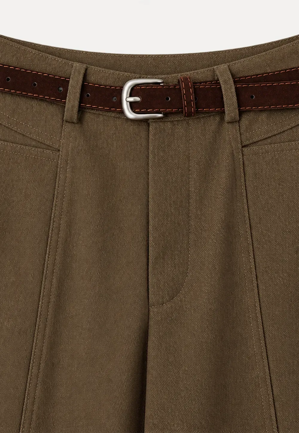 High Waist Wide Leg Pleated Casual Pants