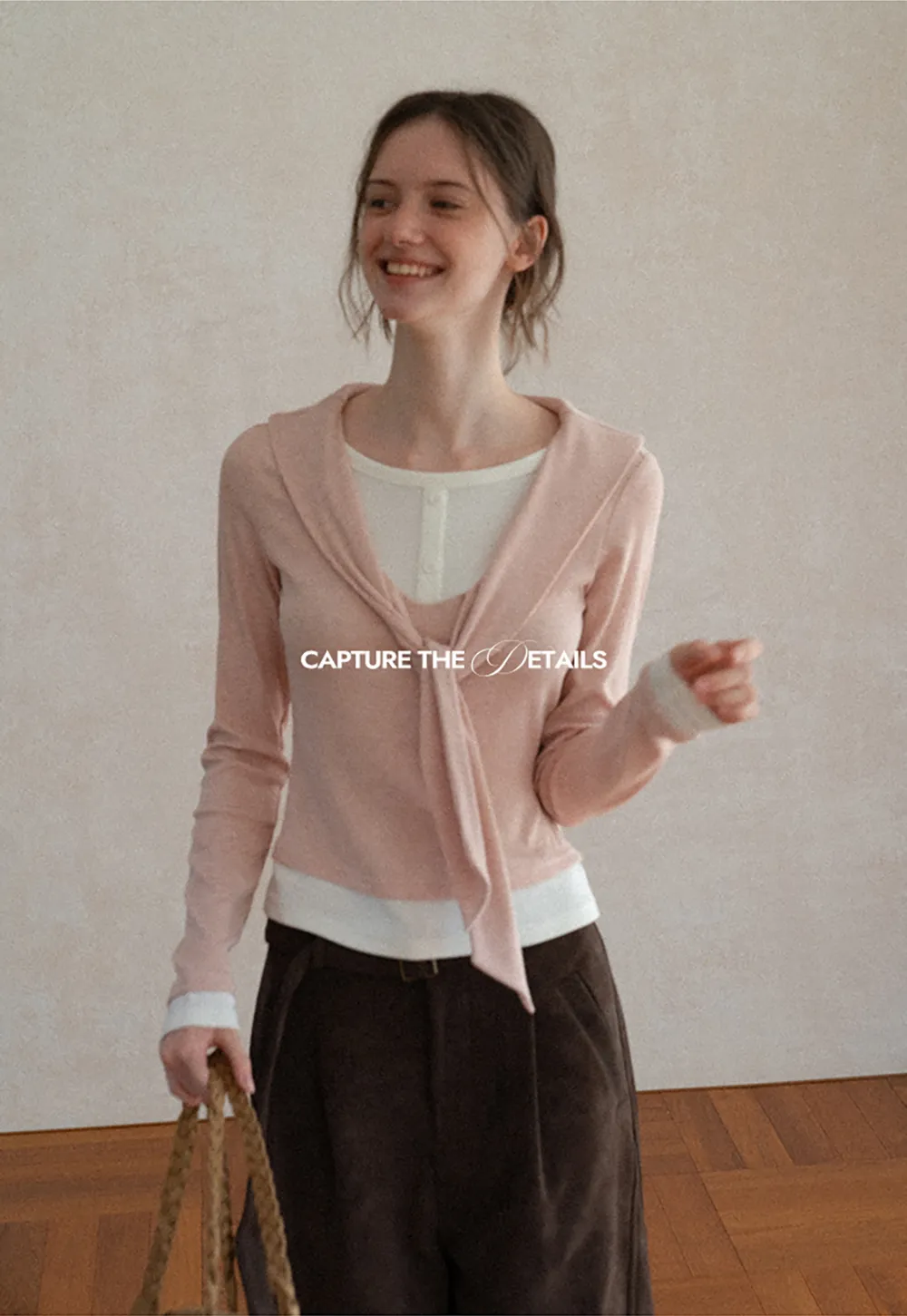High Waist Pleated Wide Leg Cropped Casual Pants