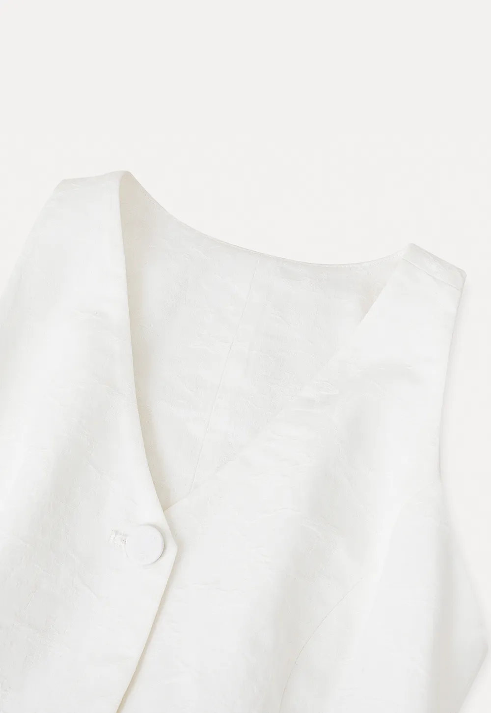 V Neck Sleeveless Tailored Vest A Line Pleated Skirt