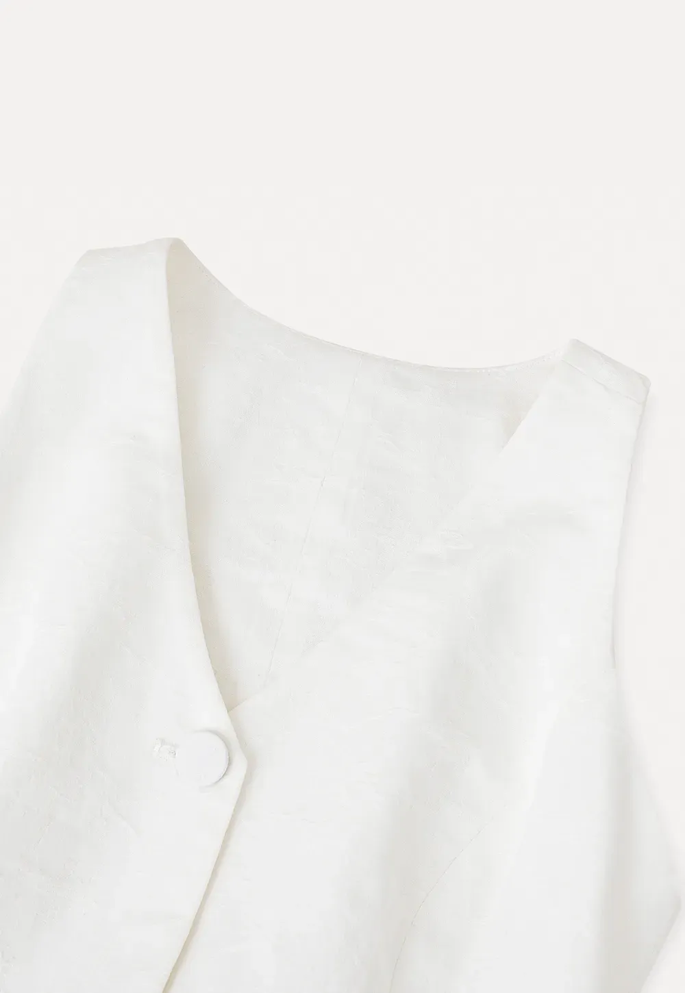 V Neck Sleeveless Tailored Vest A Line Pleated Skirt