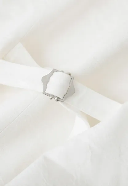 V Neck Sleeveless Tailored Vest A Line Pleated Skirt