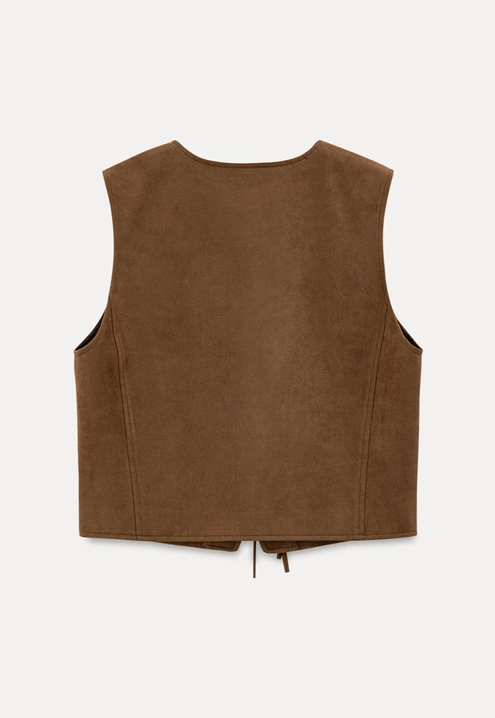 Ruffled Collar Lace Trim Vest