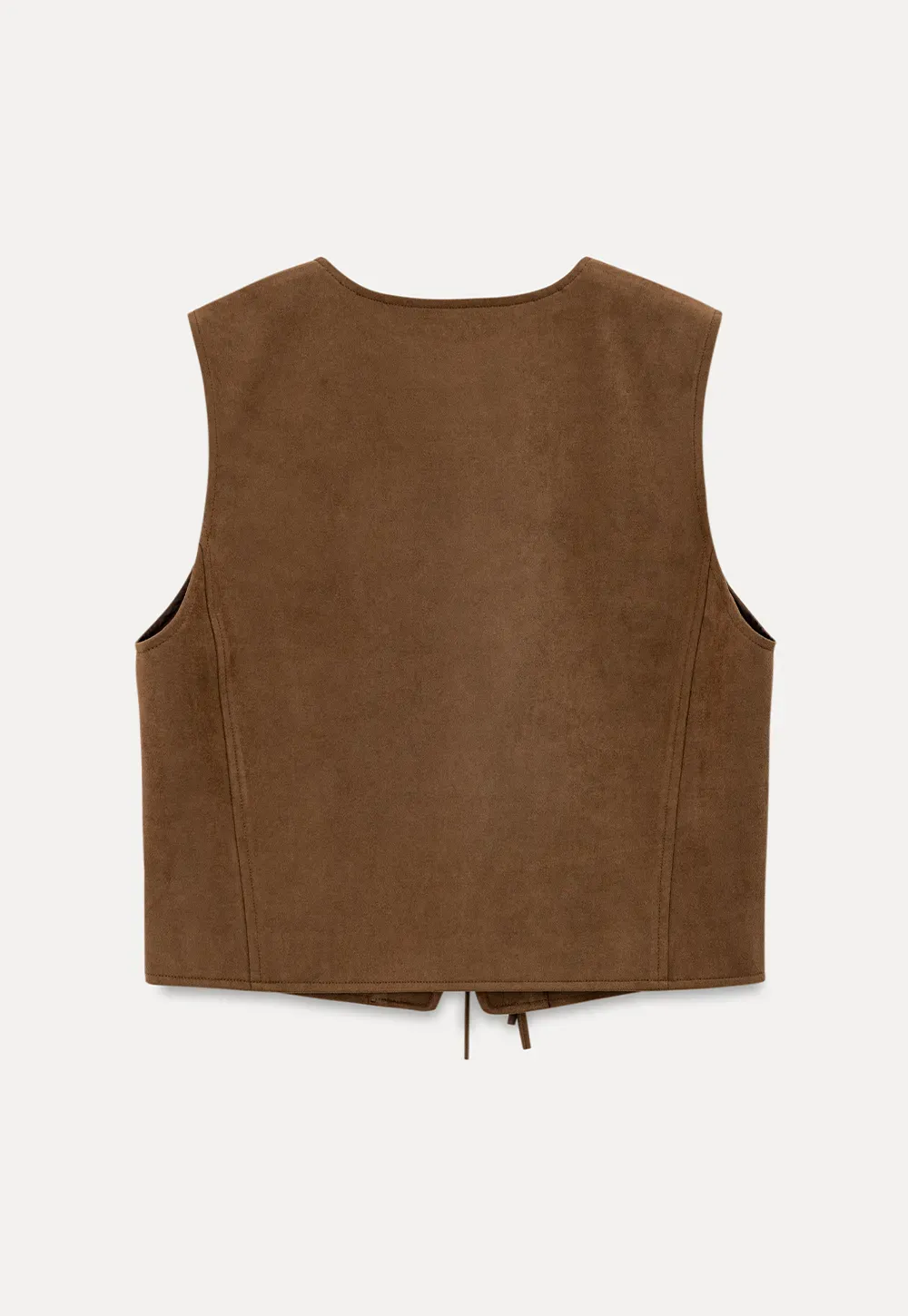 Ruffled Collar Lace Trim Vest