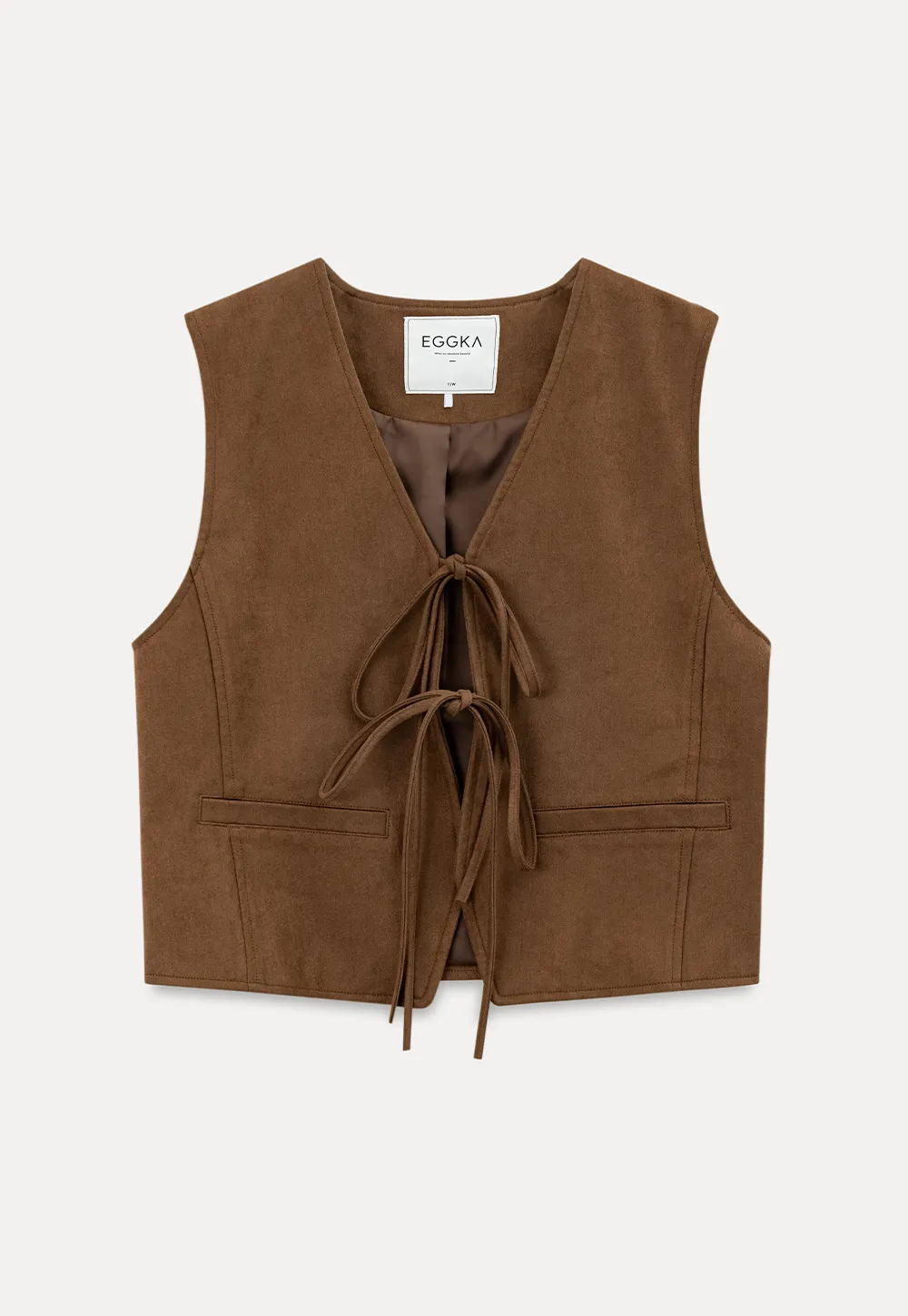 Ruffled Collar Lace Trim Vest