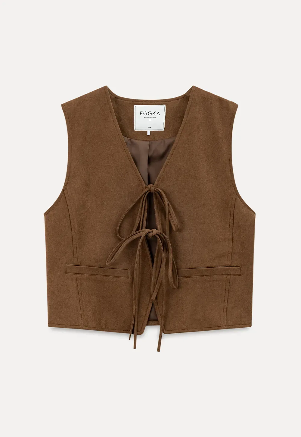 Ruffled Collar Lace Trim Vest