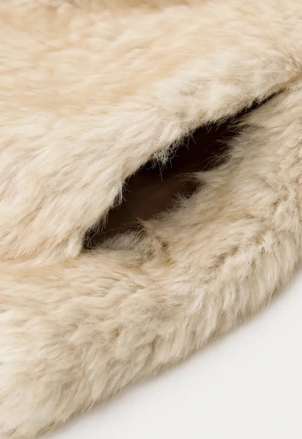 Faux Fur Collar Vest with Bow Tie Detail