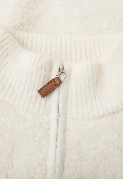 Soft Fuzzy Knit Zip Front Sleeveless Vest