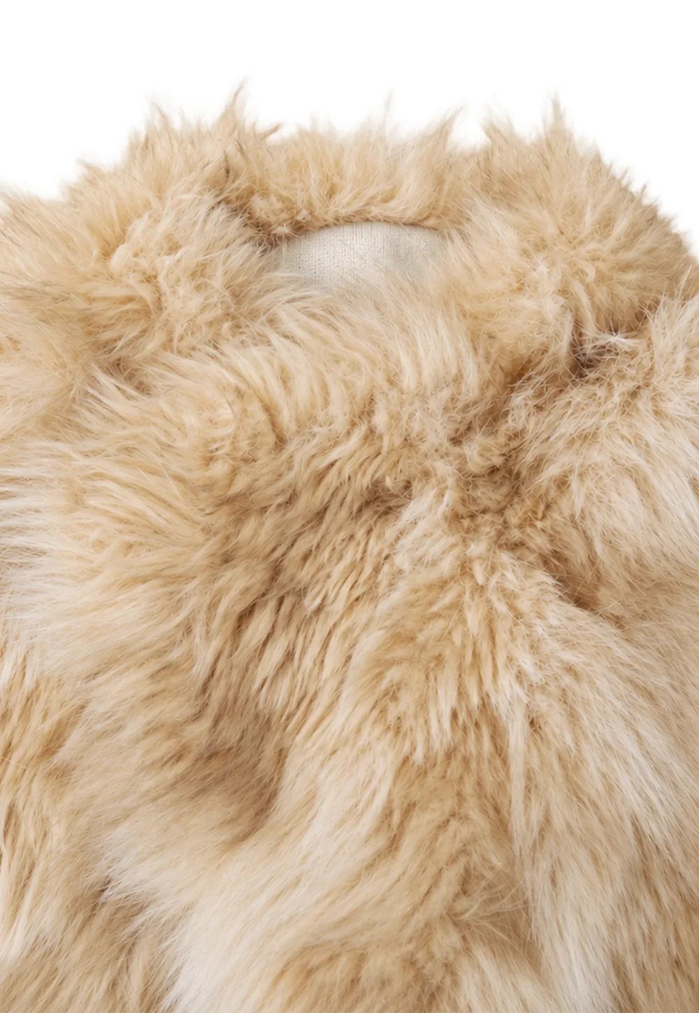 Faux Fur Trimmed Sleeveless Vest
