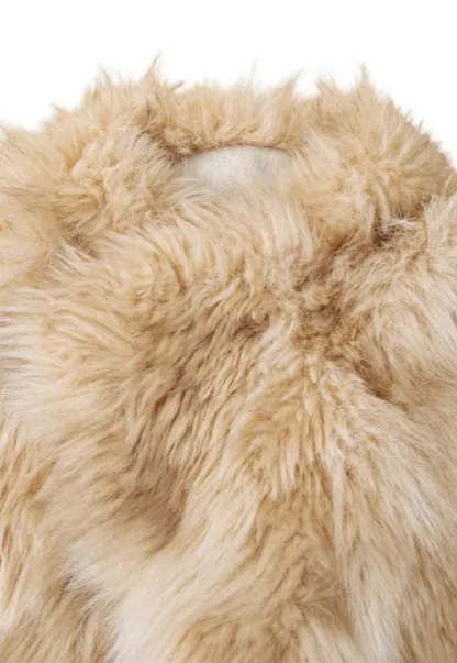 Faux Fur Trimmed Sleeveless Vest