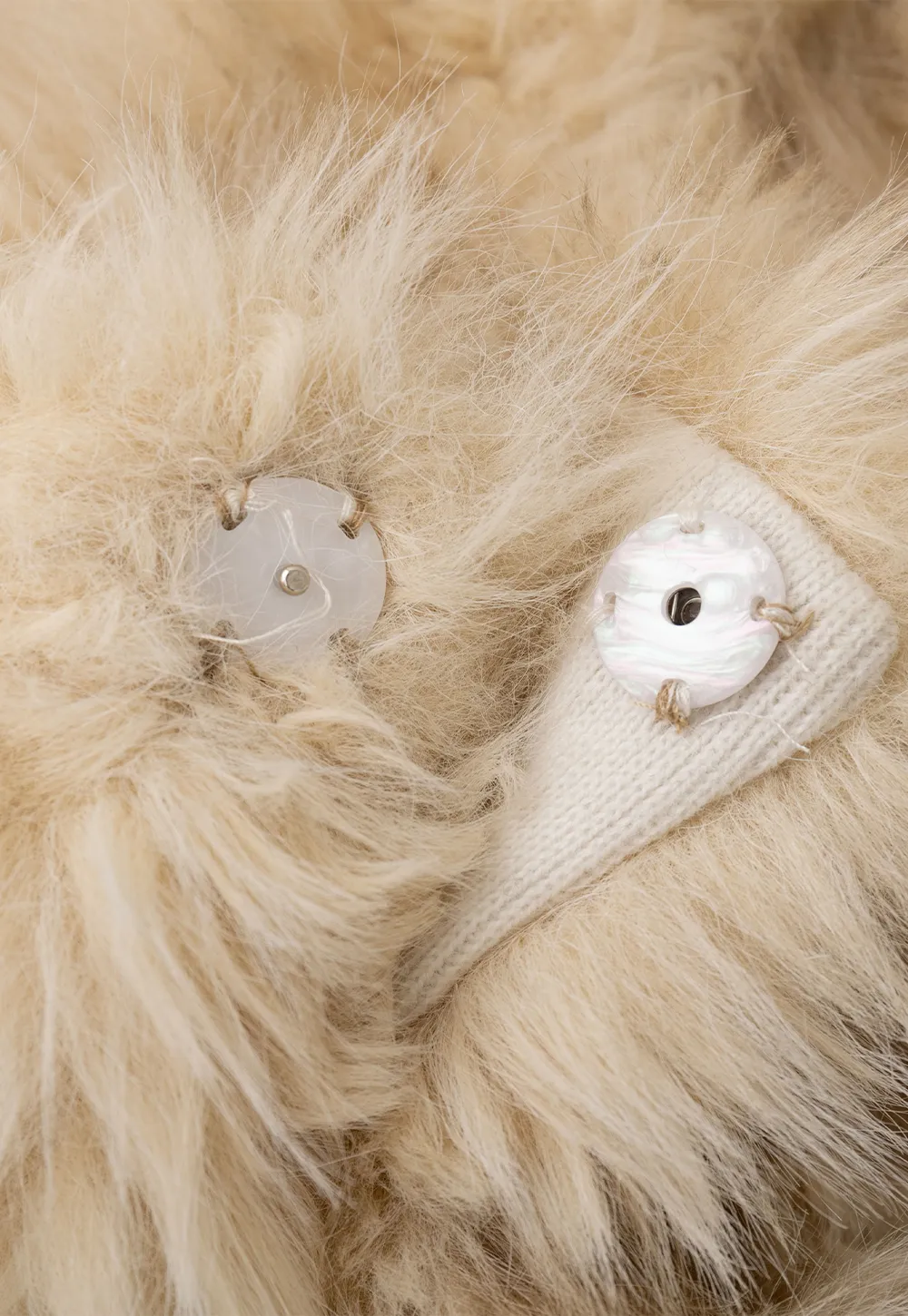 Faux Fur Trimmed Sleeveless Vest