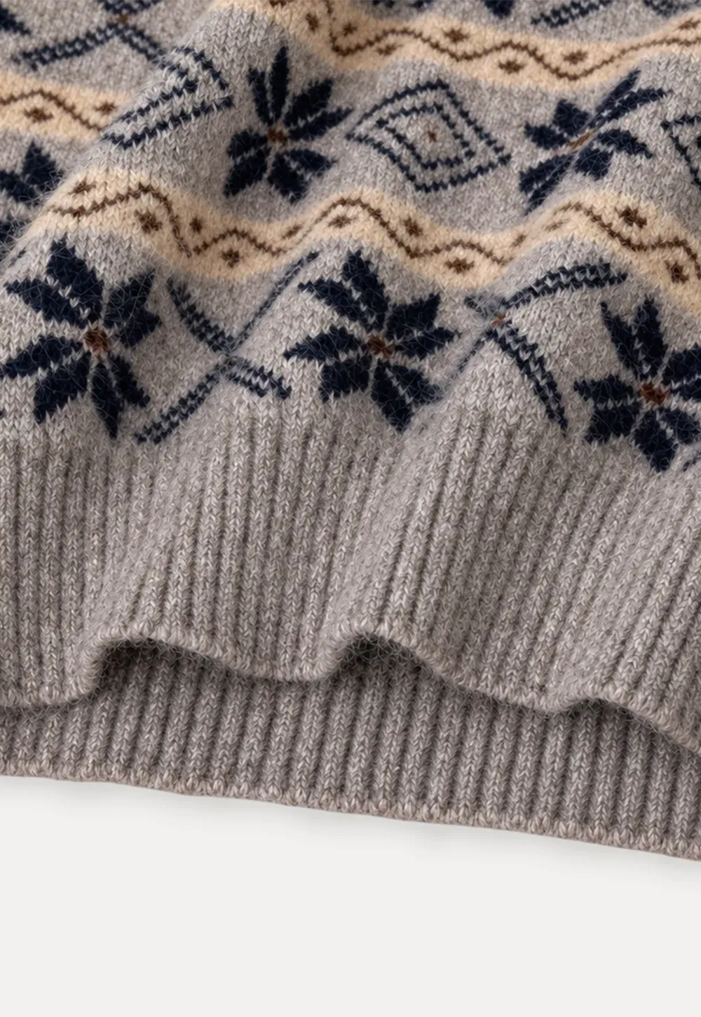 Fair Isle Patterned V Neck Knit Vest