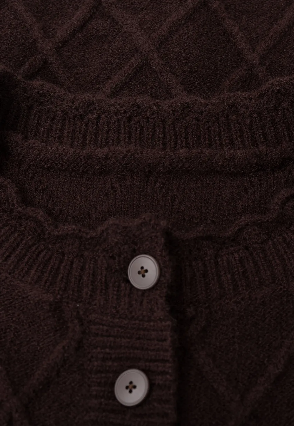 Cable Knit Vest with Pleated Collar