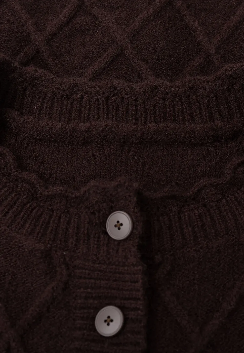 Cable Knit Vest with Pleated Collar