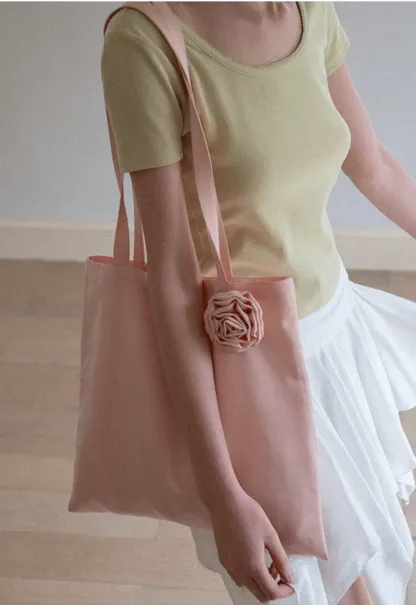 Smooth Textured Canvas Tote Bag