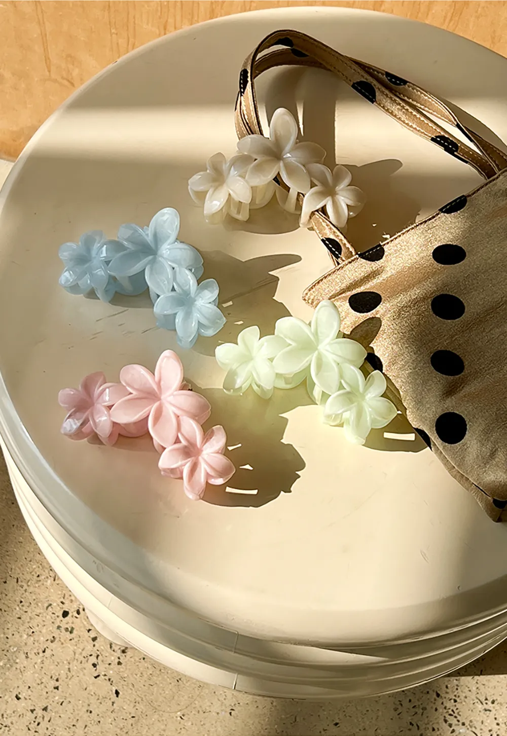 Floral Pattern Acrylic Hair Claw Clips