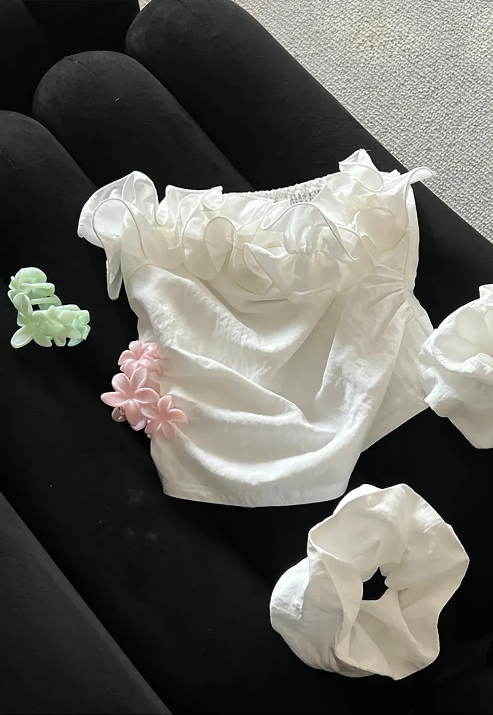 Floral Pattern Acrylic Hair Claw Clips