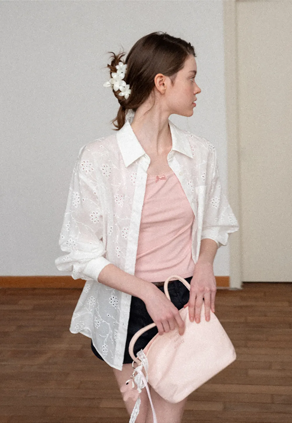 Floral Pattern Acrylic Hair Claw Clips