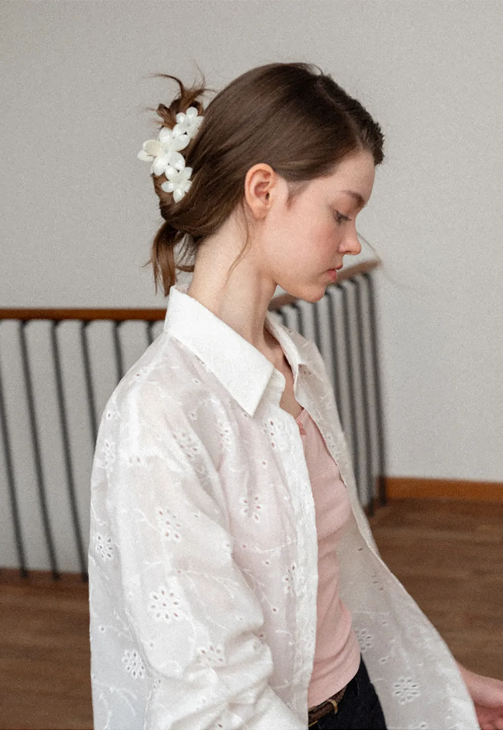 Floral Pattern Acrylic Hair Claw Clips