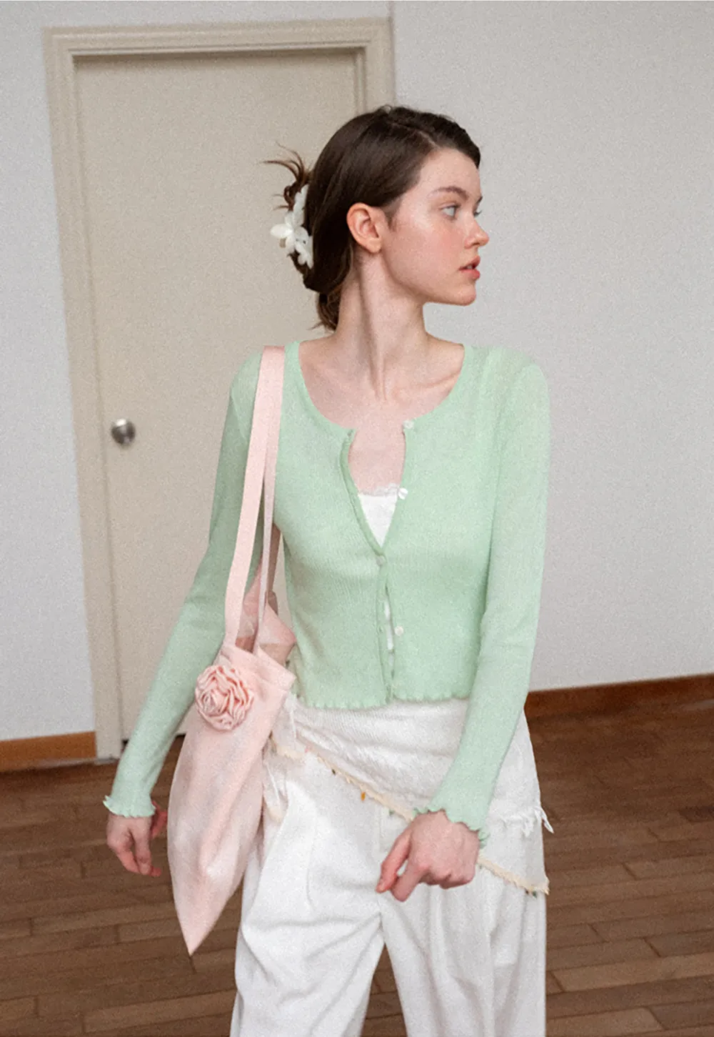 Floral Pattern Acrylic Hair Claw Clips