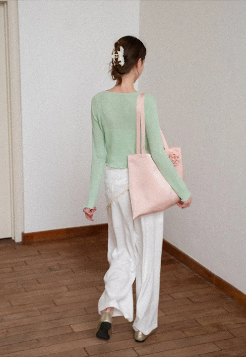 Floral Pattern Acrylic Hair Claw Clips