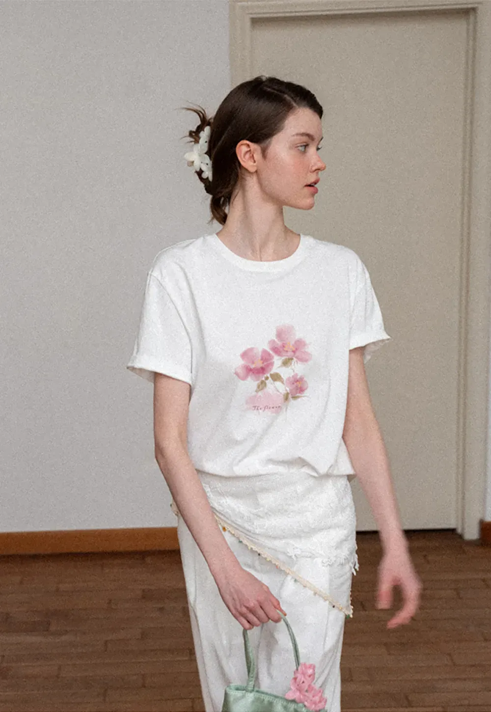 Floral Pattern Acrylic Hair Claw Clips