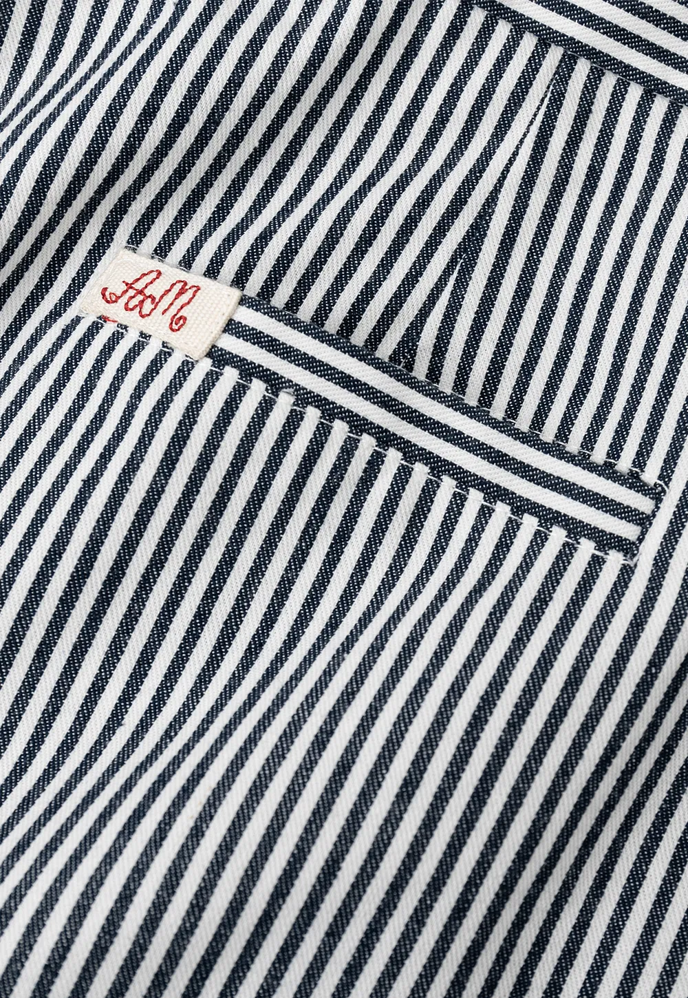 Striped Waist Apron with Front Pockets and Tie Closure