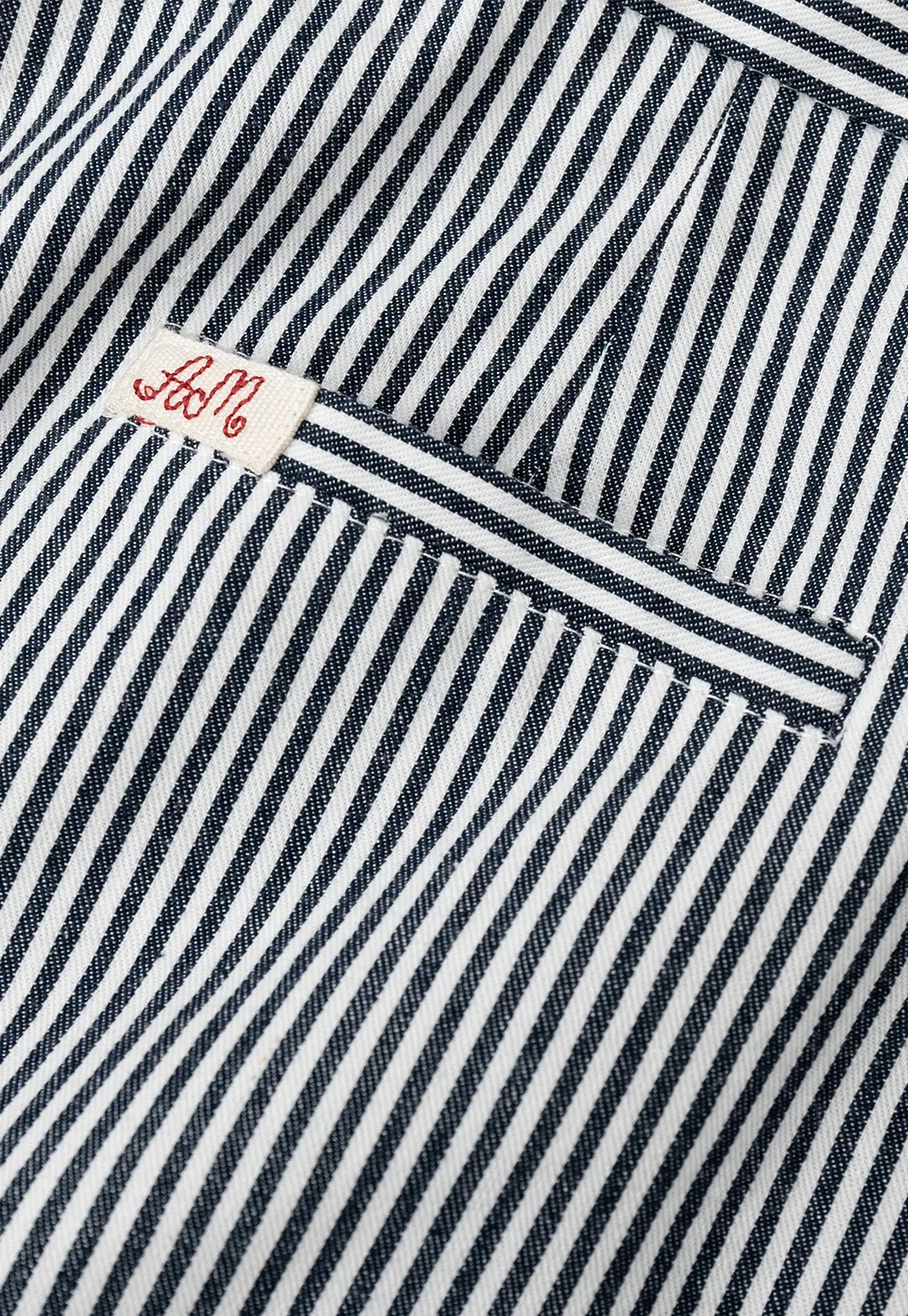 Striped Waist Apron with Front Pockets and Tie Closure