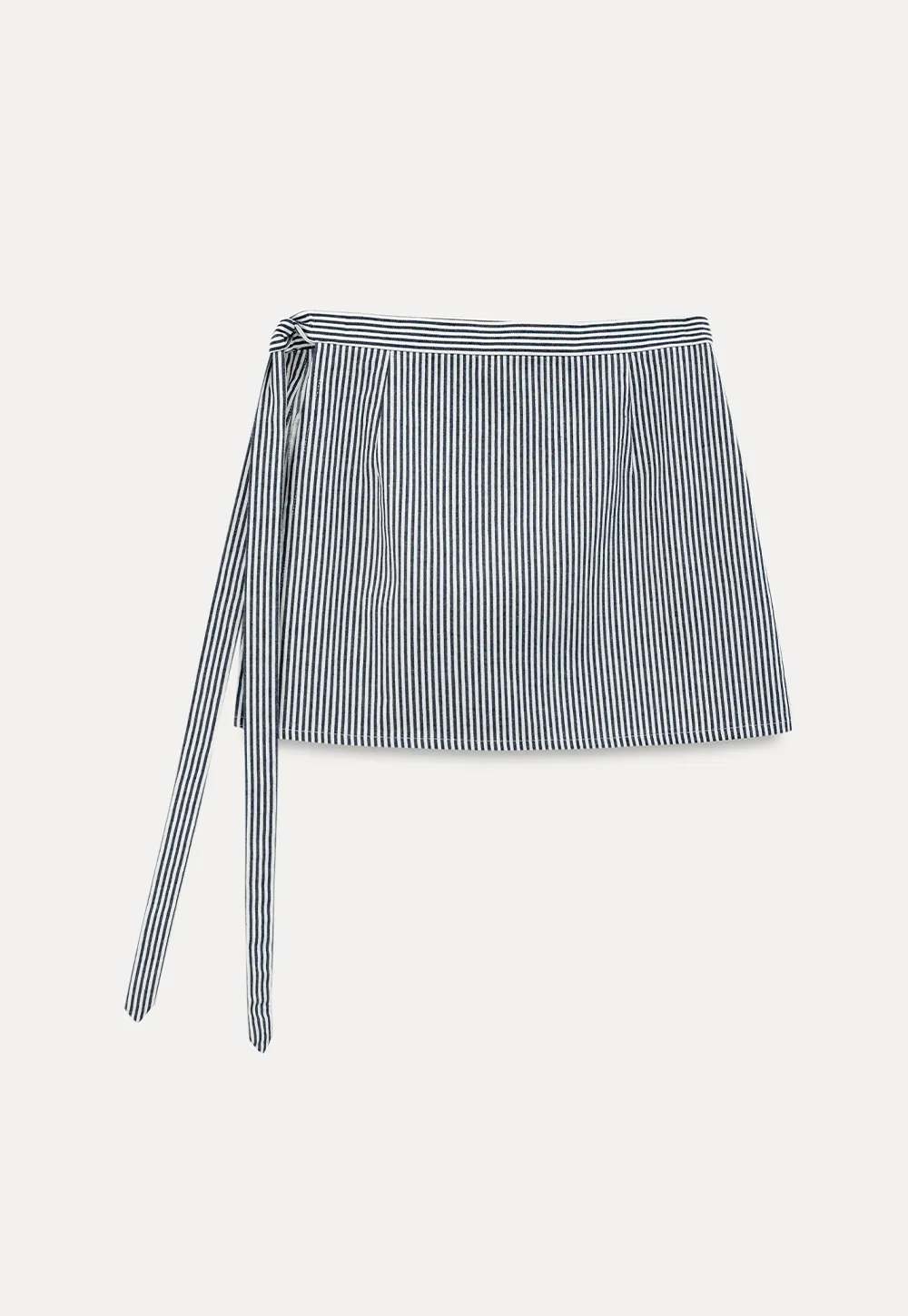 Striped Waist Apron with Front Pockets and Tie Closure