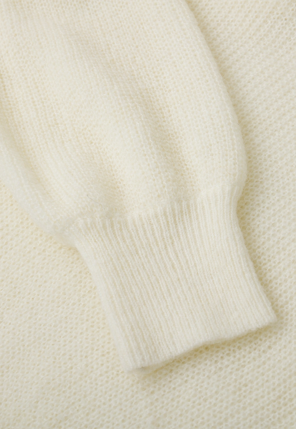 Ruffled V Neck Knit Sweater