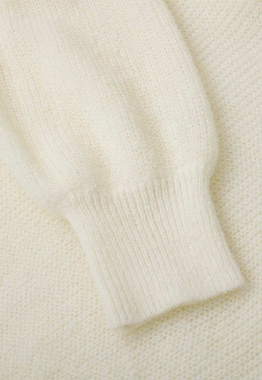 Ruffled V Neck Knit Sweater