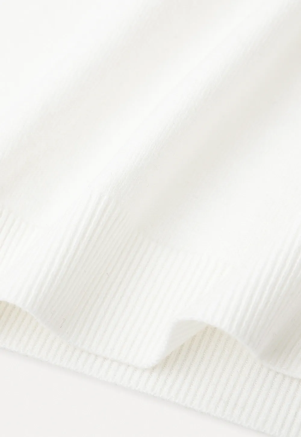 Textured Yoke Detail Woolen Knit Sweater