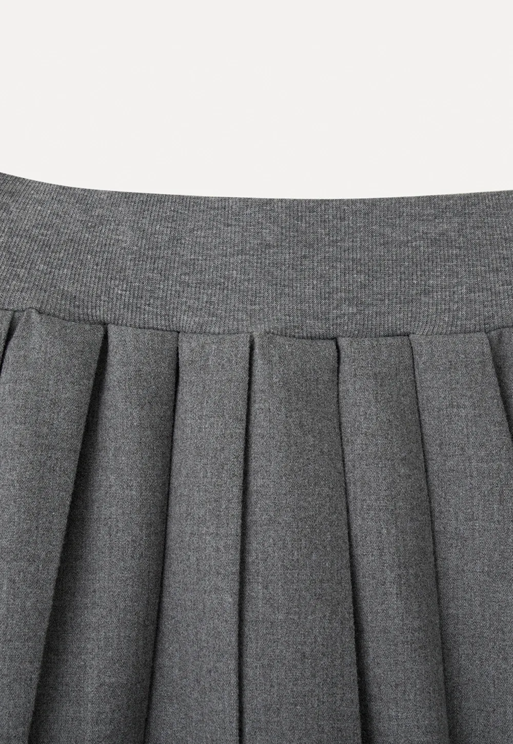 Pleated A-Line Midi Skirt