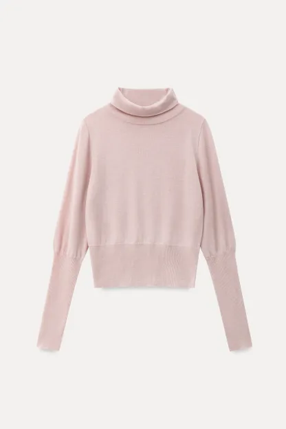 Casual Basic Knitwear, Classic Round Neck Long Sleeve Top