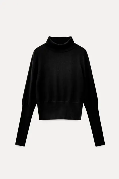 Casual Basic Knitwear, Classic Round Neck Long Sleeve Top