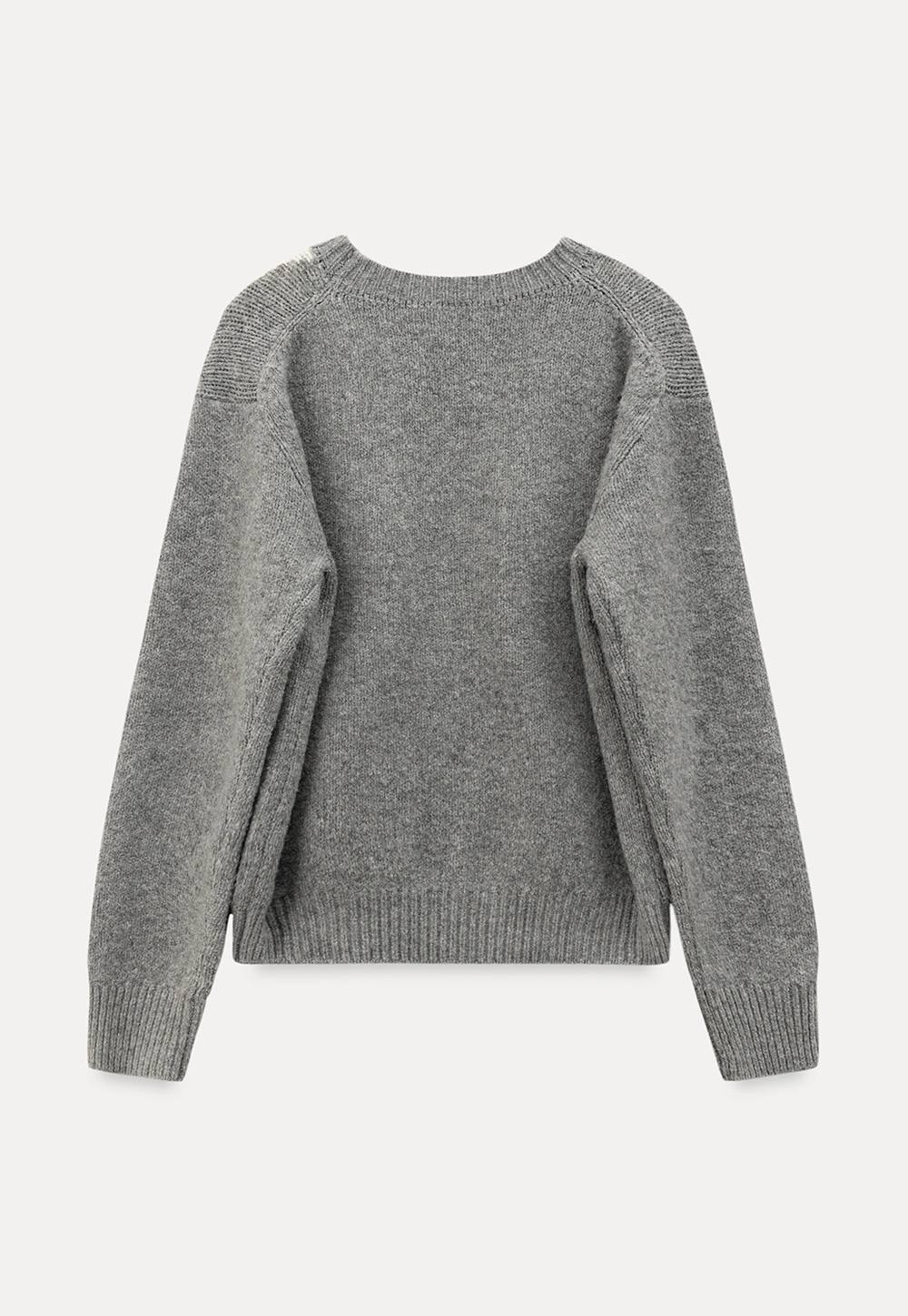 Classic diamond pattern wool knit sweater for casual wear