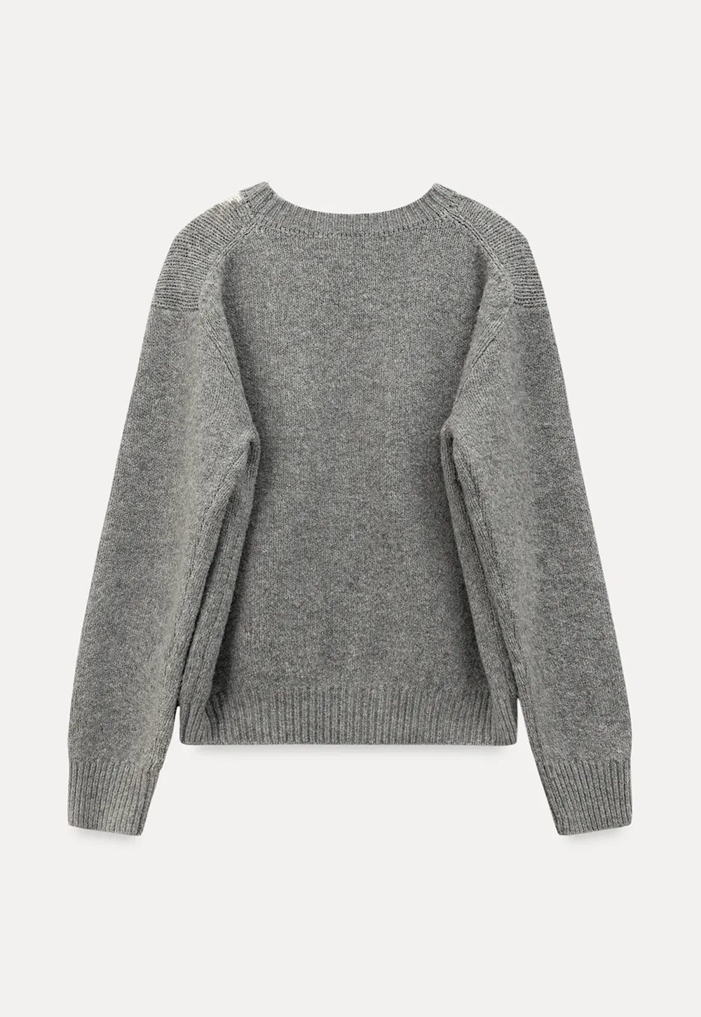 Classic diamond pattern wool knit sweater for casual wear