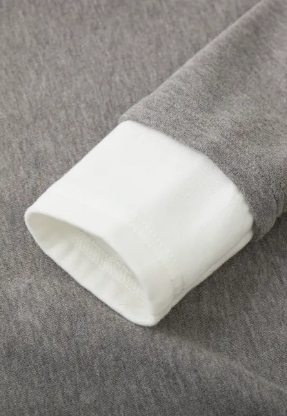 Long sleeve round neck layered t shirt design top