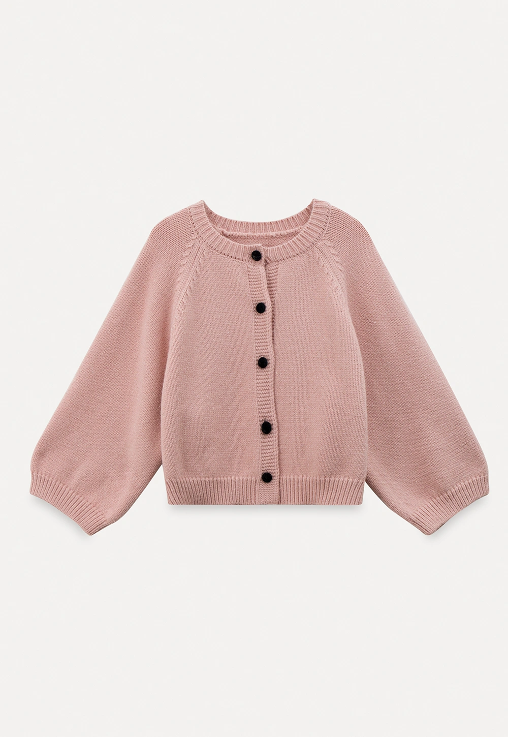 Soft knit cardigan with button front and relaxed fit