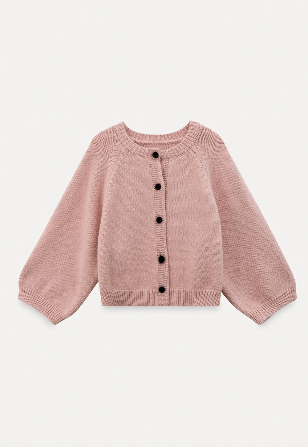 Soft knit cardigan with button front and relaxed fit