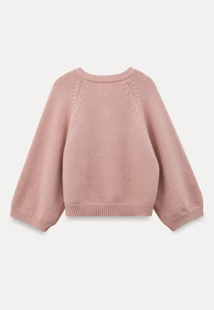 Soft knit cardigan with button front and relaxed fit