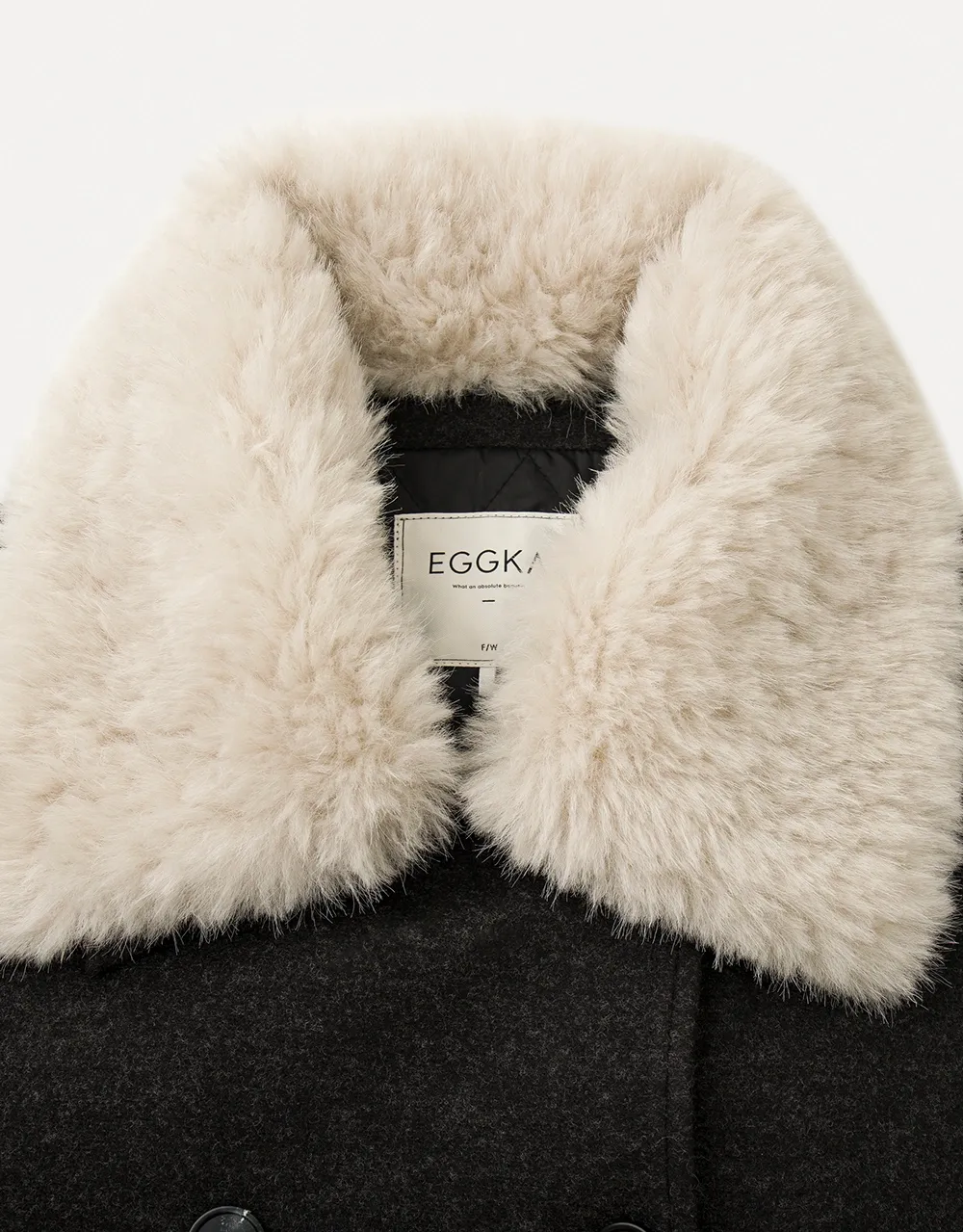 Wool Coat with Fur Collar and Cuff Belted Design