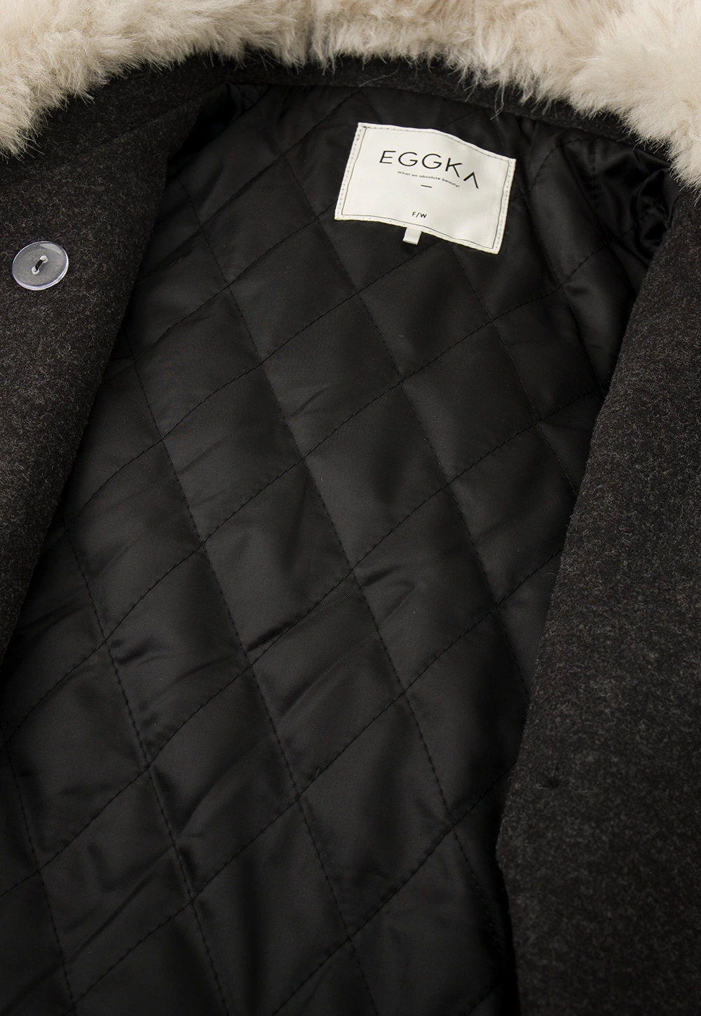 Wool Coat with Fur Collar and Cuff Belted Design