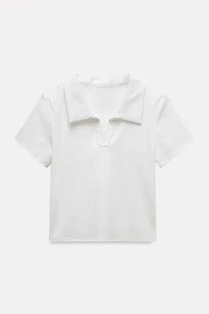 Collared V-Neck Tee