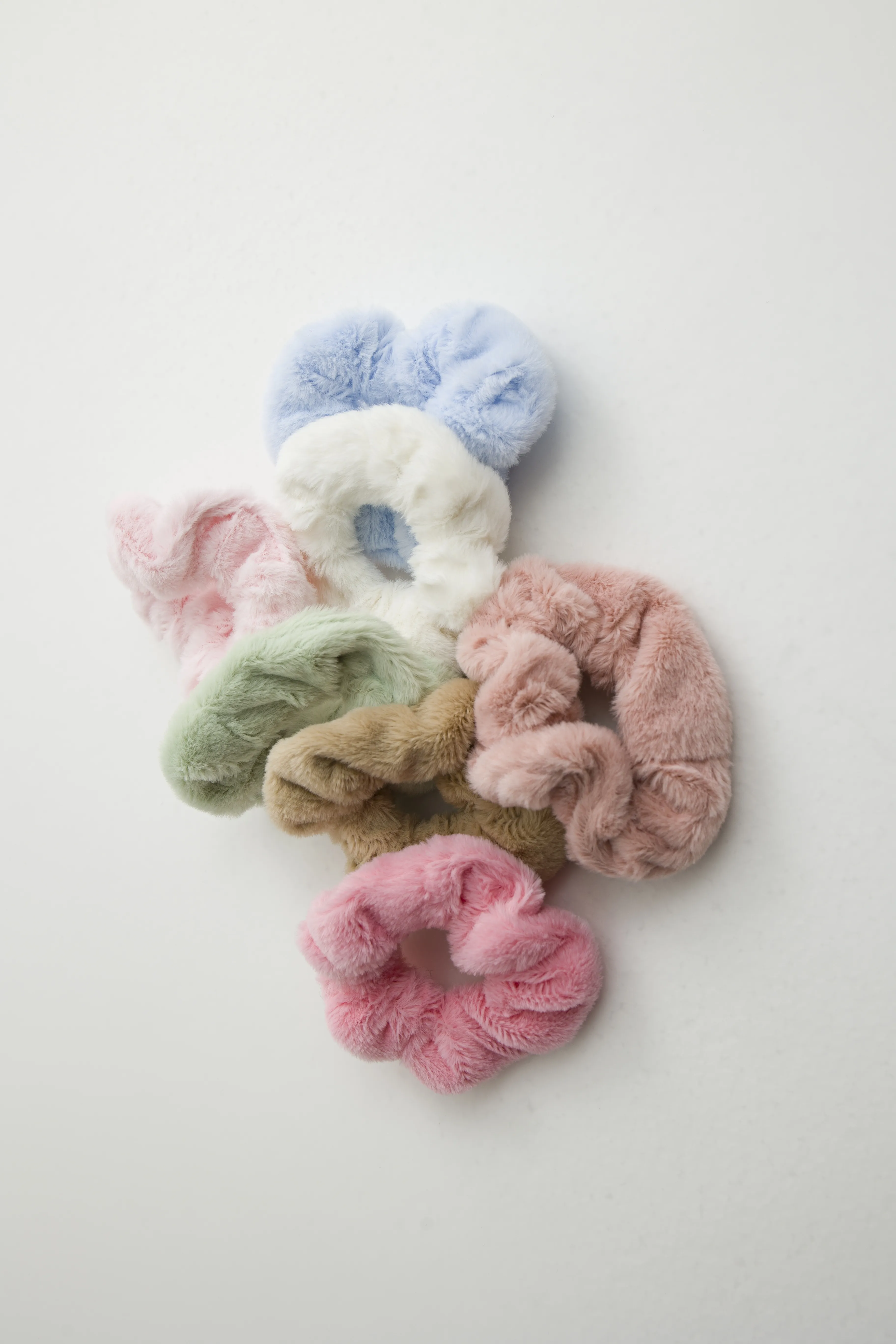 Faux Fur Scrunchie Set