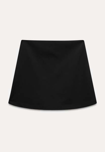 Side-Slit A-Line Midi Skirt Pants
