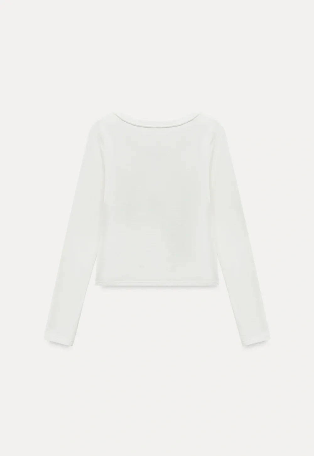 Trendy White Long Sleeve Tee