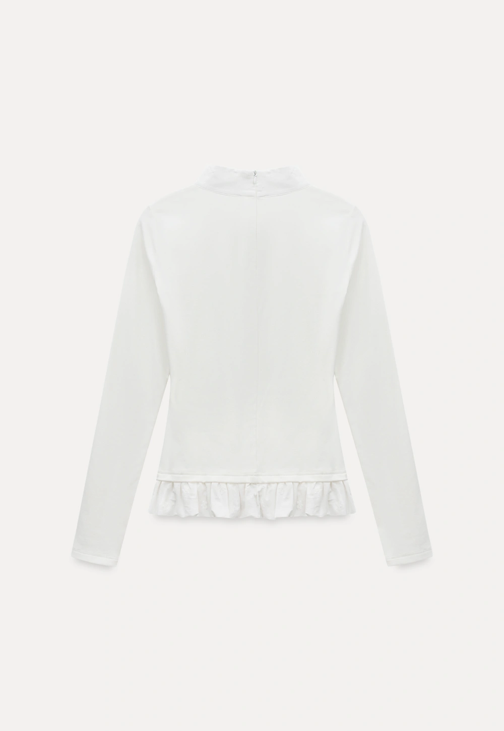 Fashionable White Long Sleeve Tee